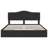 Storage Bed with Headboard Black 200 x 200 cm Engineered Wood 3413472