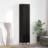 Highboard Black Oak 34.5 x 34 x 180 cm Engineered Wood 3416210