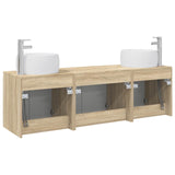 Bathroom Cabinet Set 3 pcs Sonoma Oak 49.5 x 44.5 x 66 cm 3405709