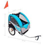 Bike Trailer Grey and Blue 30 kg 91373