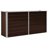 Garden Raised Bed Brown 160x40x77 cm Galvanised Steel 45717