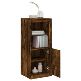 Sideboard with LED Lights Smoked Oak 41x37x100 cm 836648