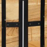 Headboard 160 cm Solid Wood Acacia and Iron 4017554
