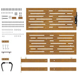 Garden Gate 100x100 cm Corten Steel Square Design 153251