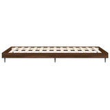 Bed Frame without Mattress Brown Oak 75x190 cm Small Single Engineered Wood 832316