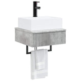 Wall-Mounted Wash Basin Concrete Grey 40 x 41 x 39 cm 890201