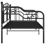 Sofa Bed Frame Black Powder-coated metal 90x200 cm 324761