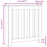 ZNTS Radiator Cover White 78x20x82 cm Engineered Wood 852726