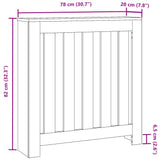 Radiator Cover Black 78x20x82 cm Engineered Wood 852727