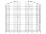 Arched Gabion Basket 150x50x160/180 cm Galvanised Iron 153458