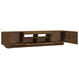 2 Piece TV Cabinet Set with LED Lights Brown Oak Engineered Wood 3120169