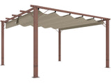 3 x 3 m Retractable Roof Pergola - Natural Wood Finish T3398P328499