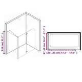 Bi-Folding Shower Enclosure ESG 120x68x130 cm 144676