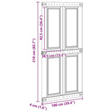 Barn Door Corona White 100 x 210 cm Solid Pine Wood 42021204