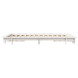 Bed Frame without Mattress White 120x190 cm Small Double Solid Wood Pine 850678