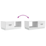 Coffee Table White 90 x 50 x 37 cm Engineered Wood 895415