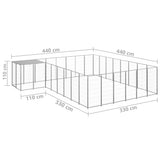 Dog Kennel Silver 15.73 m Steel 3082233