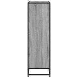 Bookcase Grey Sonoma 97.5x33x107.5 cm Engineered Wood and Metal 3300863