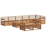 Outdoor Sofa Set 9 pcs Natural Solid Acacia Wood 3373684
