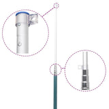 Telescopic Flagpole Silver 5.55 m Aluminium 153563