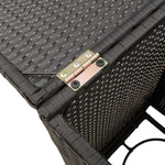 ZNTS Propane Tank Cover Table Black 40x40x60 cm Poly Rattan 366294