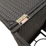 ZNTS Propane Tank Cover Table Black 40x40x60 cm Poly Rattan 366294