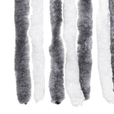Fly Curtain Grey and White 100x230 cm Chenille 377370