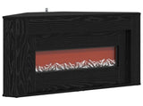 Fireplace with LED Strip Black Oak 95 x 42.5 x 60 cm 8020881