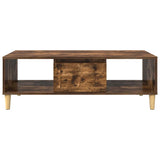 Coffee Table Smoked Oak 102 x 55 x 35 cm Engineered Wood 876193