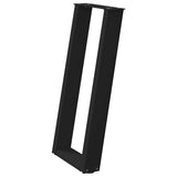 Console Table Legs U-Shaped 2 pcs Black 38x cm Steel 4012780
