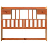 Headboard with Storage Wax Brown 150 cm Solid Wood Pine 855510