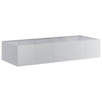 ZNTS Planter 200x80x40 cm Galvanised Steel 860757