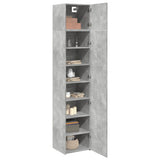 Slim Storage Cabinet Concrete Grey 45x42.5x225 cm Engineered Wood 3281290