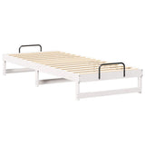 Bed Frame White 90 x 220 cm Solid Pine Wood 873170