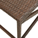 Bench Brown Polyethylene rattan and powder-coated steel 120 cm 46212