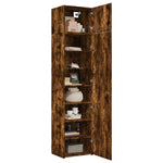 Slim Storage Cabinet Smoked Oak 50x42.5x225 cm Engineered Wood 3281305