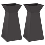 Pillar Planter 2 pcs Black 35 x 35 x 73 cm 873839