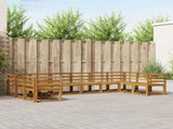 Outdoor Sofa Set 10 pcs Natural Solid Acacia Wood 3367037