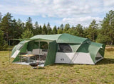 Family Tent with Rainfly Water-resistant tunnel Green 10-Person 42017463