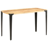 ZNTS Dining Table 120x60x76 cm Solid Mango Wood 286362