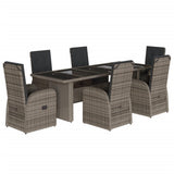 Garden Dining Set Grey PE Poly Rattan 6-seater 3277621