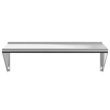 ZNTS Wall Shelf 100x45x31 cm Silver Stainless Steel 30272