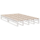 Bookcase Bed without Mattress White 120x200cm Solid Wood Pine 3324503