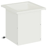 Garden Planter with LED White 30 x 30 x 30 cm Steel 8008058