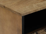 Bed cabinet with Drawer Brown 50 x 33 x 60 cm Solid Mango Wood 4018342