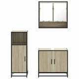 3 Piece Bathroom Furniture Set Sonoma Oak Engineered Wood 3300976