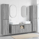 Bathroom Furniture Set 5 pcs Grey Sonoma 33 x 34.5 x 160 cm 3406039