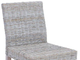 Dining Chair 2 pcs Solid Mahogany Wood White Wash 42012419