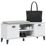 Shoe Bench VIKEN White 106x35x45 cm Engineered Wood 374932
