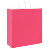 Paper Bags 250 pcs with Handles Pink 45x17x48 cm 4101681